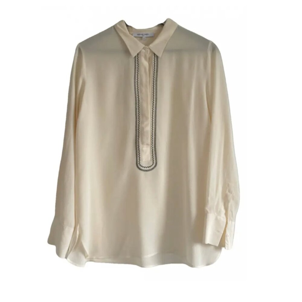 Gerard Darel Embroidered Silk Tunic
